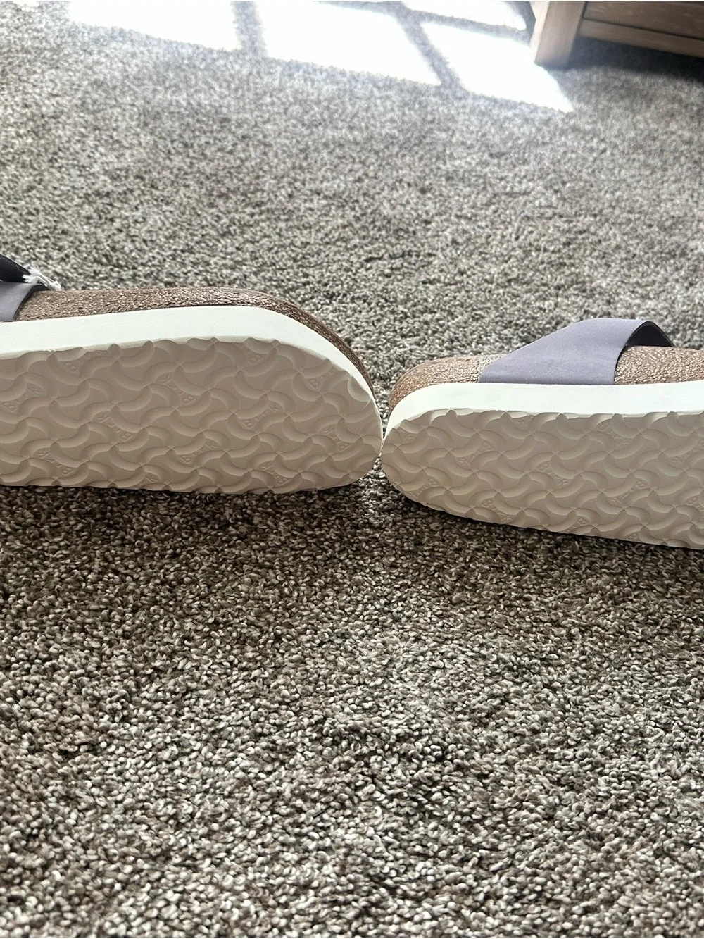 Papillio by Birkenstock- Lavender Platform Thong Sandals with Adjustable Buckle